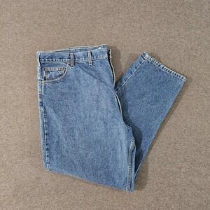 Carhartt B17 DST Relaxed Fit Tapered Leg Jeans Mens 52x32 Dark Stone Blue Denim